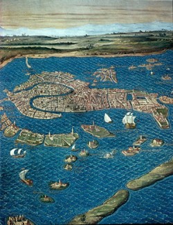 Venice: Map of City, 16th C