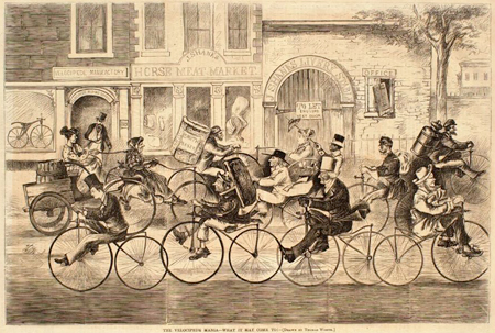 Thomas Worth | The Velocipede Mania--What It May Come To!, 1869 | Sterling and Francine Clark Art Institute Collection