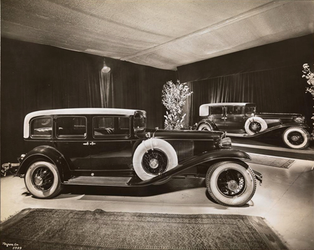 Byron Company | Auburn Sales Co., Cord Front Drive Car Exhibit, two cars; 1929 | Museum of the City of New York; mcny.org