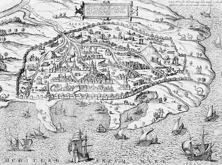 Alexandria.,Map; 1619 | Image and original data provided by Bryn Mawr College