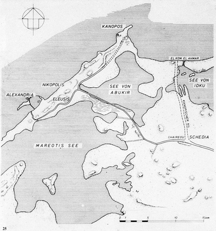 Water Supplies of Ancient Alexandria, Map | Image and original data provided by Bryn Mawr College
