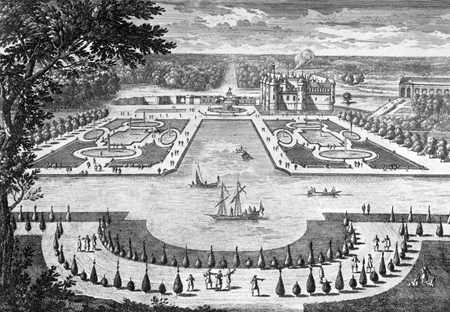 Adam and Gabriel Perelle | Chatêau de Chantilly; 17th century | Image and original data provided by the Foundation for Landscape Studies | © Elizabeth Barlow Rogers