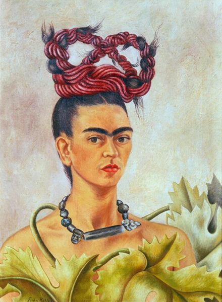 Frida Kahlo, Self Portrait with Braid, 1941, Jacques and Natasha Gelman Collection, Vergel Foundation. Image and original data provided by Erich Lessing Culture and Fine Arts Archives/ART RESOURCE, N.Y., artres.com
