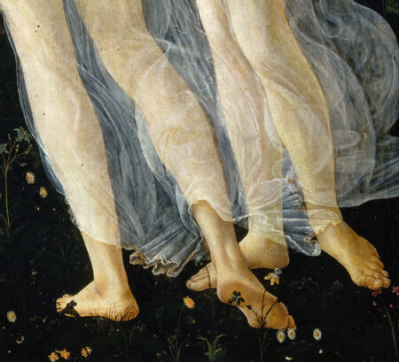 Sandro Botticelli, Detail of: Primavera; Allegory of Spring, c. 1478, Galleria degli Uffizi. Image and original data provided by ©SCALA, Florence/ART RESOURCE, N.Y.; artres.com; scalarchives.com