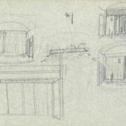 William Shakespeare, Julius Caesar; Set Sketch. Motley Collection of Theatre and Costume Design; UIUC Library.