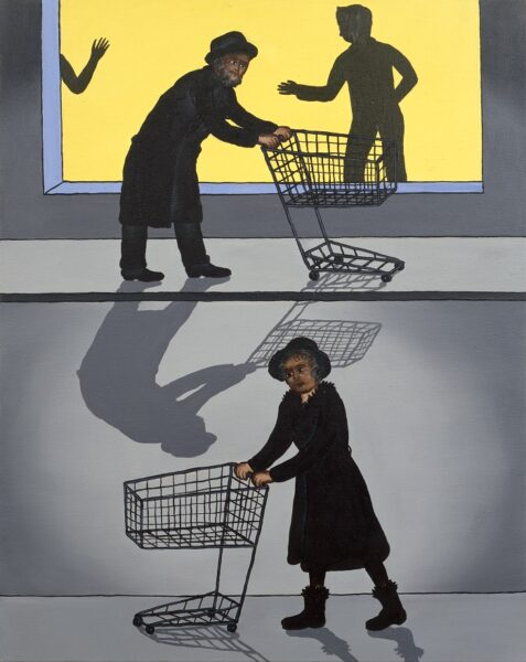 Roger Brown. Mobile Homes. 1987. Oil on canvas. Image and data provided by the Roger Brown Study Collection, School of the Art Institute of Chicago.