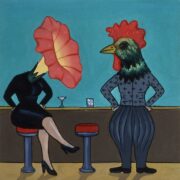 Roger Brown. Mr. Cocky and Miss Petunia: Or An Allegory of Contemporary Youth. 1988. Oil on canvas. Image and data provided by the Roger Brown Study Collection, School of the Art Institute of Chicago.