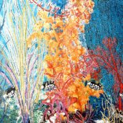 Pacita Abad. Underwater paradise. 1987. Acrylic, mirrors, buttons, sequins on stitched and padded canvas. Image and data provided by © Pacita Abad Art Estate