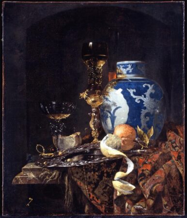 Willem Kalf. Still Life with a Chinese Porcelain Jar. 1669.