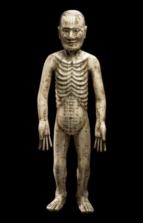 Japanese papier-mâché acupuncture figure