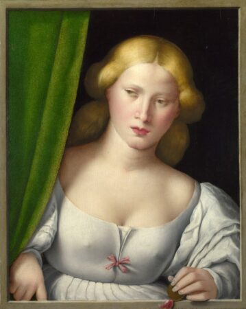 Italian, North. Woman at a Window. c. 1510-30.