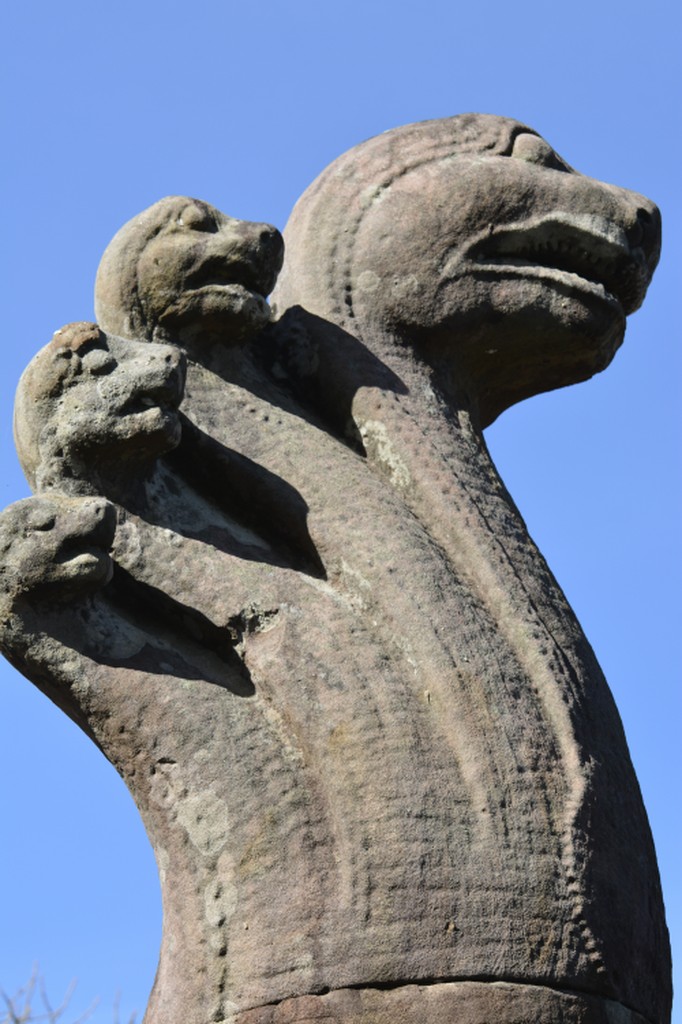 Khmer. Prasat Preah Vihear, Naga at North Stair. 11th century.