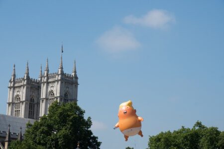 Balloon of President Trump as a baby