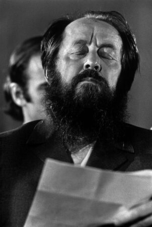 Photograph of Russian writer Alexander Solzhenitsyn