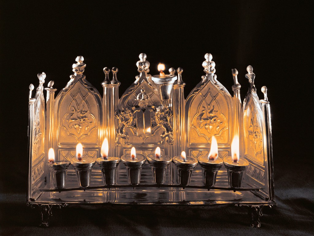 Chanukkah lamp (menorah). Late 19th century