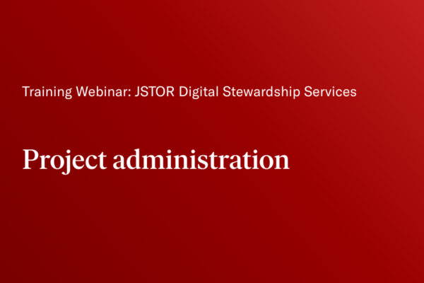 A red tile with the title: Digital Stewardship project administration